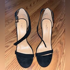 Anne Michelle Black Strappy Heels